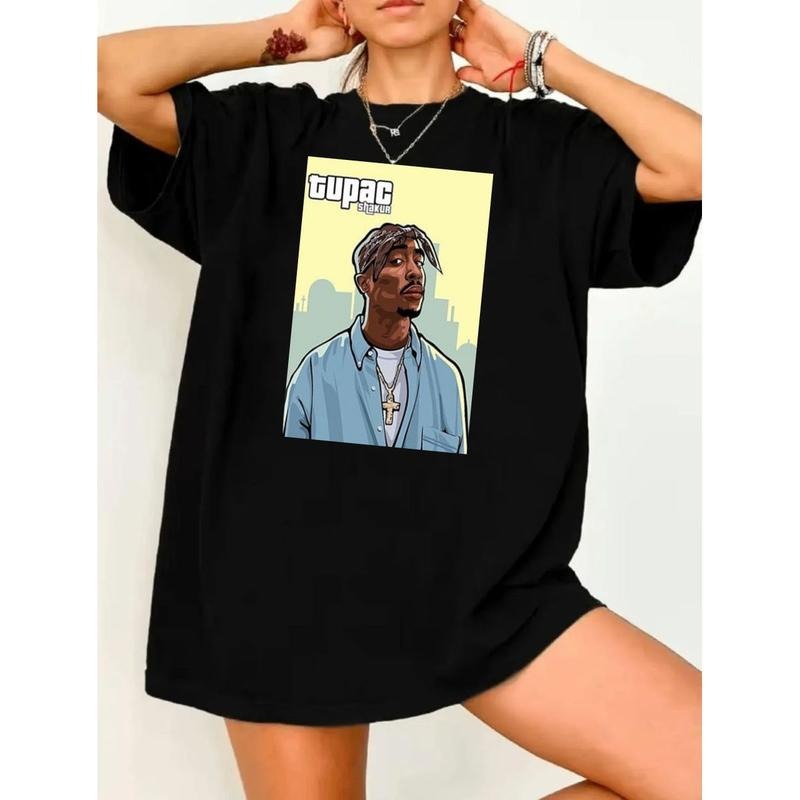 King 2pac T Shirt, Iconic Shakur Tee, Rap Legend Hip Hop 90s Shirt, 90s Music, Gift For Fan, Unisex Short Sleeve Tee...