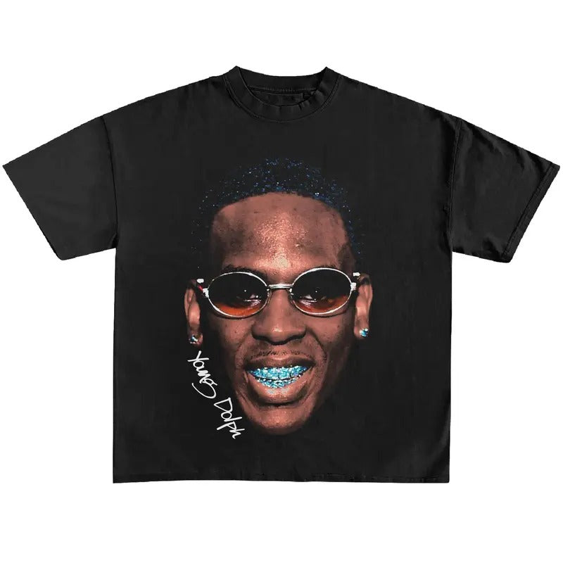 King of Memphis BIG FACE DOLPH TEE Heavy Cotton Tee Basketball Sreetwear 90s Styled Menswear Oversized Hoodie, Sweatshirt