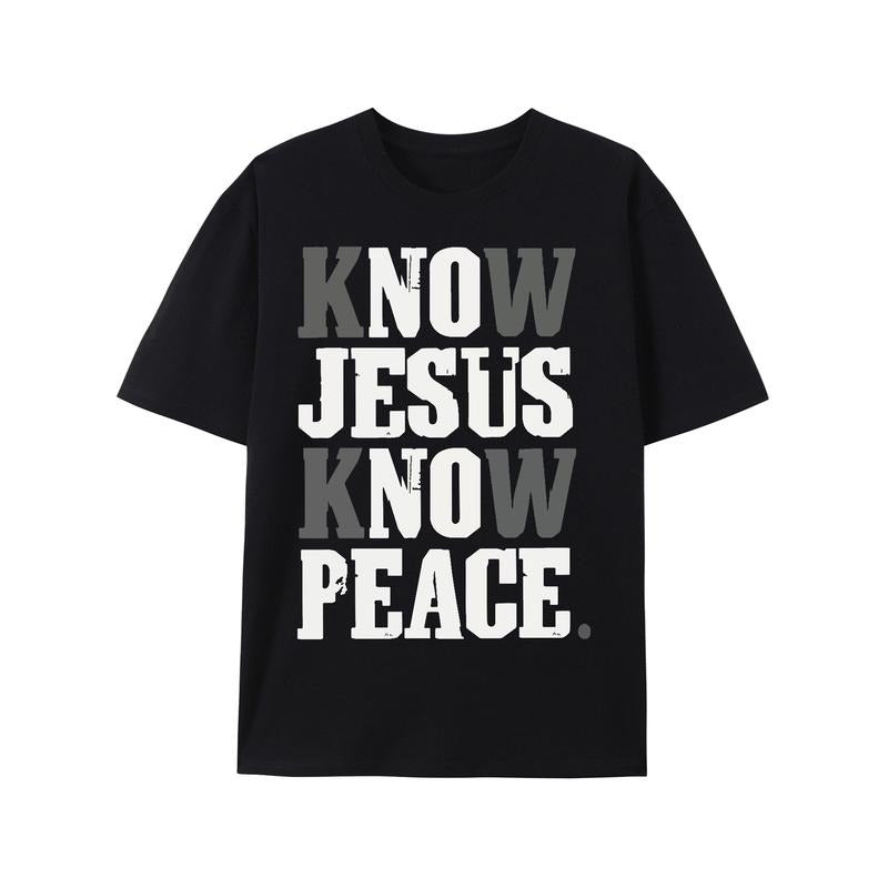 Know Jesus Know Peace T-Shirt Faith in God for Christian Christ Religious Tee Made in USA Hoodie, Sweatshirt