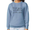 Know Your Worth Then Add Tax Custom Colors Lightweight T-Shirts, Hoodie, Sweatshirt