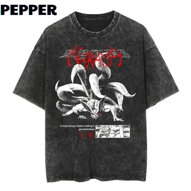 Kurama Vintage Tee Menswear Top Underwear Streetwear Hoodie, Sweatshirt | GrindPrints.com