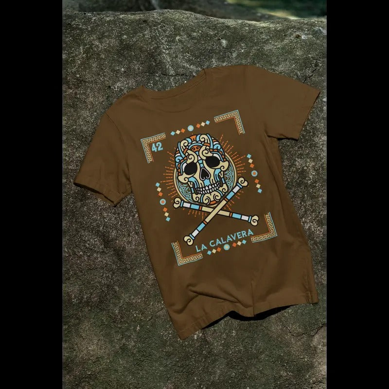 LA CALAVERA DIA DE LOS MUERTOS LOTERIA T SHIRT Cultural Cotton Top Hoodie, Sweatshirt | GrindPrints.com