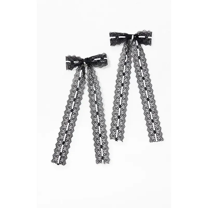 LA Hearts Women's 2 Pack Aria Lace Bow Barrettes T-Shirts, Hoodie, Sweatshirt | GrindPrints.com
