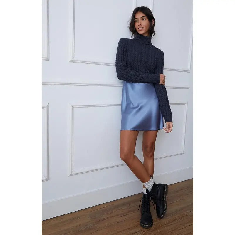 LA Hearts Women's Bailey Cable Knit Cropped Sweater T-Shirts, Hoodie, Sweatshirt | GrindPrints.com