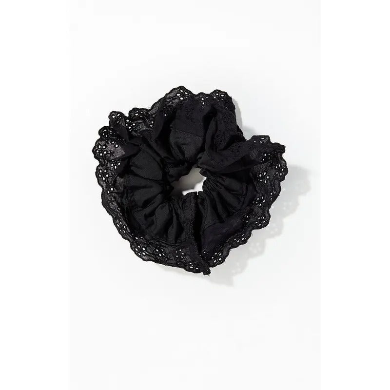 LA Hearts Women's Black Eyelet Hair Scrunchie T-Shirts, Hoodie, Sweatshirt | GrindPrints.com