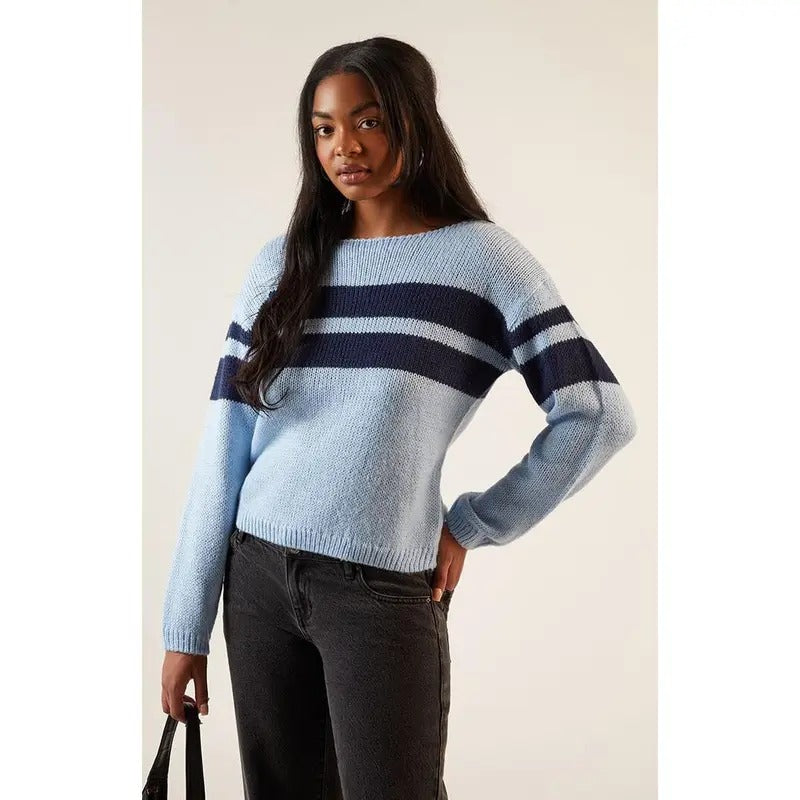 LA Hearts Women's Boat Neck Striped Sweaterstyle{n002}2 T-Shirts, Hoodie, Sweatshirt | GrindPrints.com