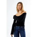LA Hearts Women's Carrie Cinched Off-The-Shoulder Sweater T-Shirts, Hoodie, Sweatshirt | GrindPrints.com