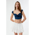 LA Hearts Women's Denim Rose Corset Top T-Shirts, Hoodie, Sweatshirt | GrindPrints.com