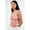 LA Hearts Women's Floral Tie Front Cami T-Shirts, Hoodie, Sweatshirt | GrindPrints.com
