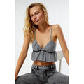 LA Hearts Women's Gingham Babydoll Tie Top T-Shirts, Hoodie, Sweatshirt | GrindPrints.com