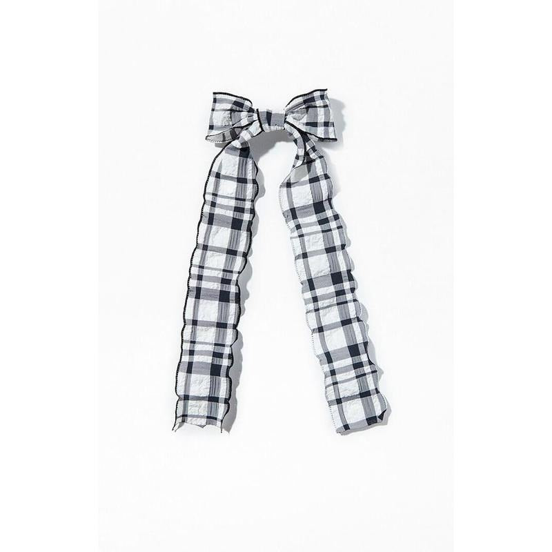 LA Hearts Women's Gingham Ruffle Edge Bow Clip T-Shirts, Hoodie, Sweatshirt | GrindPrints.com