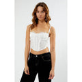 LA Hearts Women's Lace Trim Mesh Corset Top T-Shirts, Hoodie, Sweatshirt | GrindPrints.com