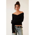 LA Hearts Women's Lane Off-The-Shoulder Sweater T-Shirts, Hoodie, Sweatshirt | GrindPrints.com