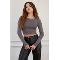 LA Hearts Women's Mirah Long Sleeve Cropped Sweater T-Shirts, Hoodie, Sweatshirt | GrindPrints.com