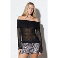 LA Hearts Off Shoulder Open Knit T-Shirts, Hoodie, Sweatshirt