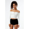 LA Hearts Women's Off The Shoulder Tie Front Sweater T-Shirts, Hoodie, Sweatshirt | GrindPrints.com