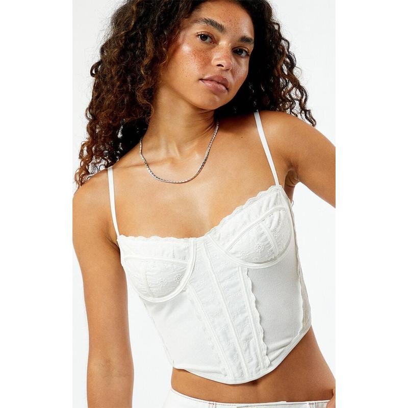LA Hearts Women's Pointelle Knit Corset T-Shirts, Hoodie, Sweatshirt | GrindPrints.com