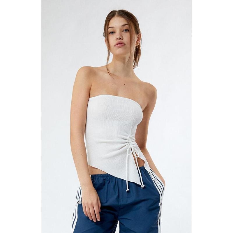 LA Hearts Women's Strapless Ruched Tube Top T-Shirts, Hoodie, Sweatshirt | GrindPrints.com