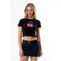 PS / LA Women's Flaming Cherries Baby T-Shirt Hoodie, Sweatshirt | GrindPrints.com