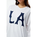 PS / LA Women's LA Long Sleeve Oversized T-Shirt Hoodie, Sweatshirt | GrindPrints.com