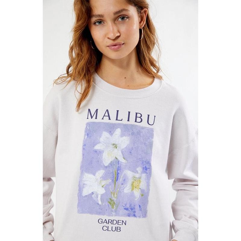PS / LA Women's Malibu Garden Club Crew Neck Sweatshirt T-Shirts, Hoodie | GrindPrints.com