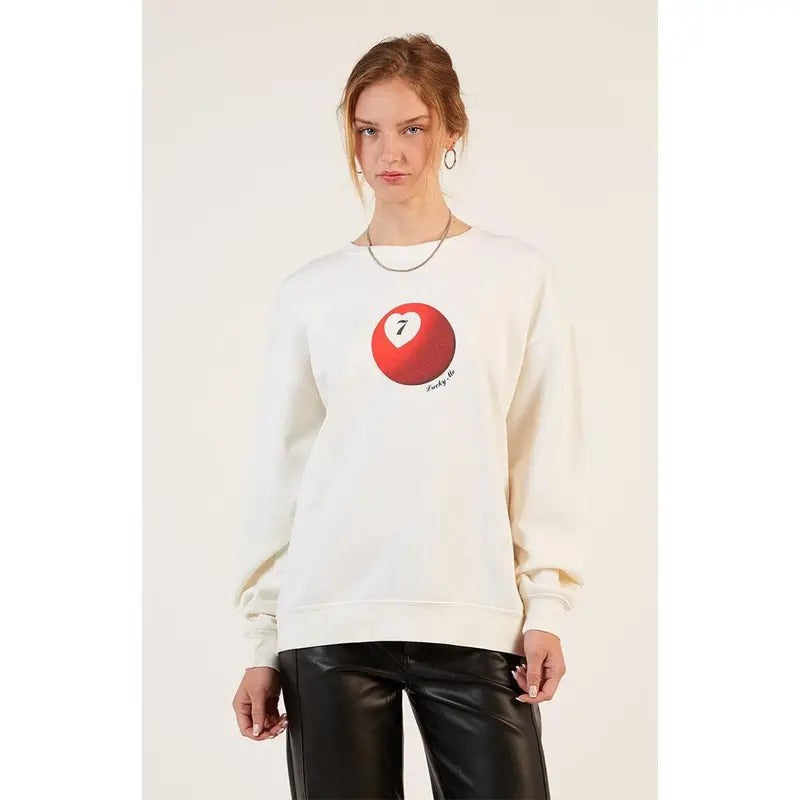 PS / LA Women's Pool Ball Crew Neck Sweatshirt T-Shirts, Hoodie | GrindPrints.com