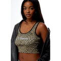 PS / LA Women's Princess Leopard Cropped Tank Top T-Shirts, Hoodie, Sweatshirt | GrindPrints.com