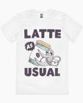 LATTE AS USUAL T-SHIRT, Men Summer Fashion Cotton, Cotton Menswear, S to 3XL Soft Top Hoodie, Sweatshirt | GrindPrints.com