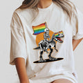 LGBT Skeleton Shirt, Gay Skeleton Shirt, Skeleton Pride Shirt, Comfort Gift Shirt for Her, Pride Month, LGBTQ Dinosaur...