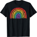LGBTQ Rainbow Flag Gay Pride LGBT Awareness Ally Vintage Cotton Short Sleeve T-Shirts, Hoodie, Sweatshirt
