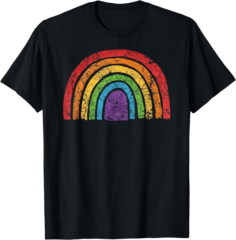 LGBTQ Rainbow Flag Gay Pride LGBT Awareness Ally Vintage Cotton Short Sleeve T-Shirts, Hoodie, Sweatshirt