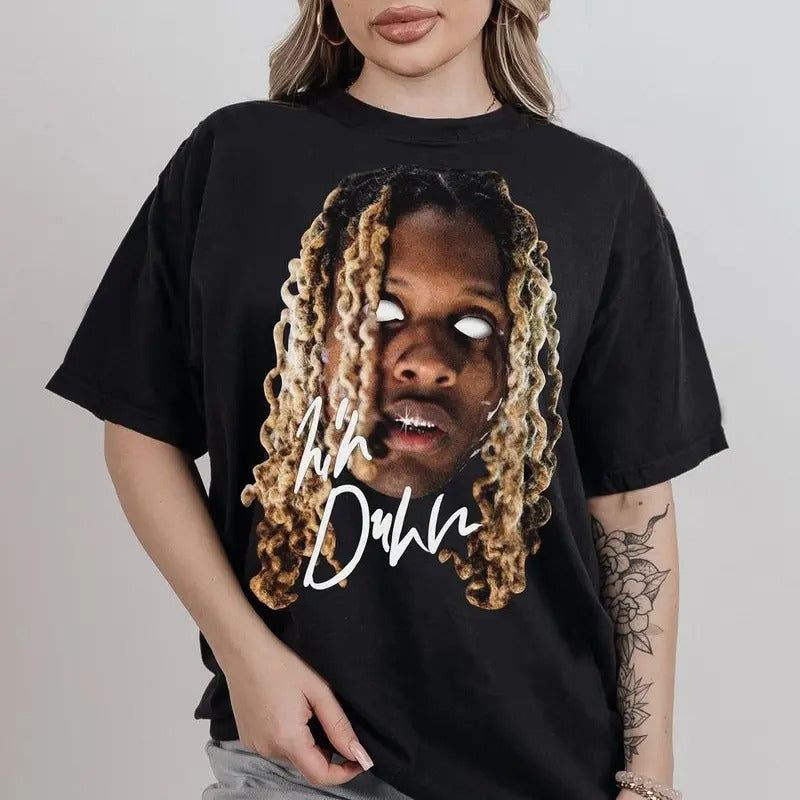 LIL DURKKK Big Face Rap Tee Shirt T-shirt Rap Shirt graphic Hoodie, Sweatshirt | GrindPrints.com