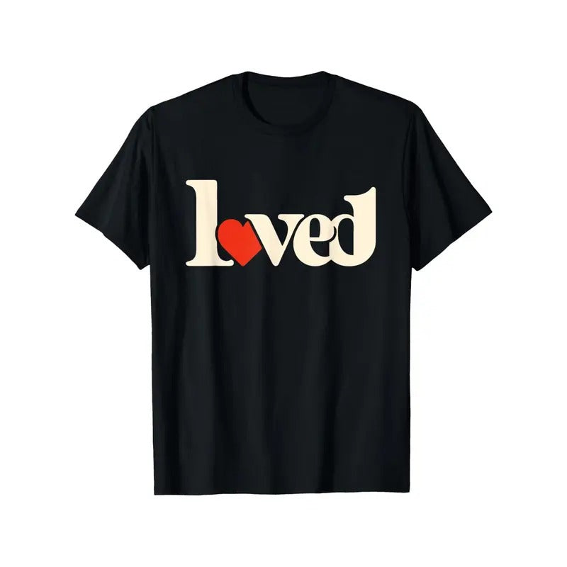 LOVED Red Heart Love Matching Couples 100% Cotton Fabric Weight 180g Friends Family S XXXL Black Made Usa T-Shirts, Hoodie, Sweatshirt
