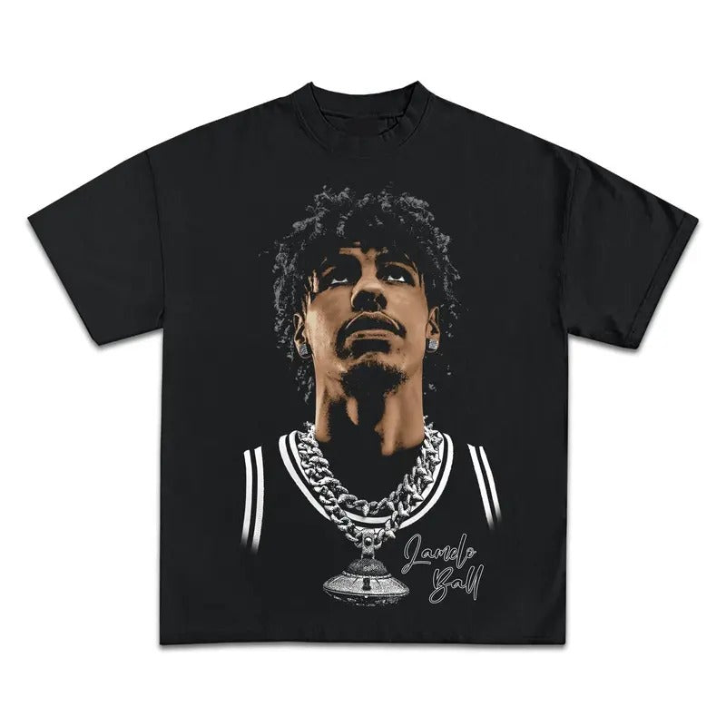 LaMelo Ball Graphic Bootleg T-Shirt Streetwear Top Crewneck Hoodie, Sweatshirt | GrindPrints.com