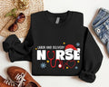 Labor And Delivery Nurse Christmas Sweatshirt, Christmas L&D Crew Sweater, Winter Holiday Nurse Gift Hoodie, Matching...