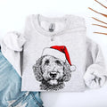 Labradoodle, Santa, Dog, Christmas, Dog Lover, Pet Sweatshirt, Crew Neck, Women's, Crewneck T-Shirts, Hoodie
