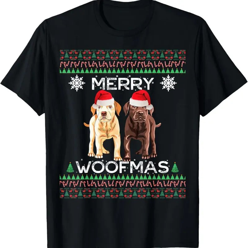 Labrador Christmas Ugly Yellow Lab Chocolate Labrador T-Shirt Hoodie, Sweatshirt | GrindPrints.com