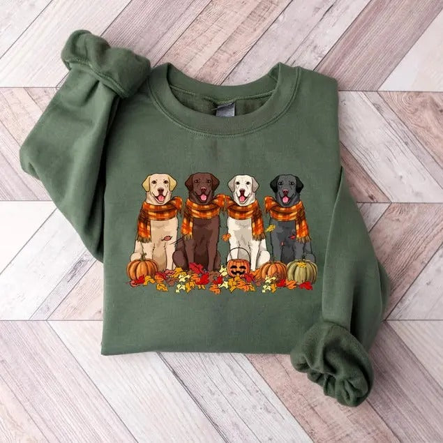 Labrador Retriever Thankgiving Dog Fall Dog Shirt Dog Lover Shirt Pumpkin Dog Shirt Thanksgiving Shirt Fall T-Shirts, Hoodie, Sweatshirt