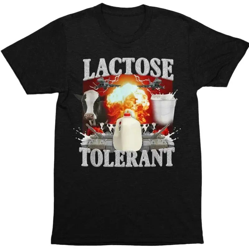 Lactise Tolerant Menswear Top Underwear Streetwear Tropical Slogan Crew Necks T-Shirts, Hoodie, Sweatshirt