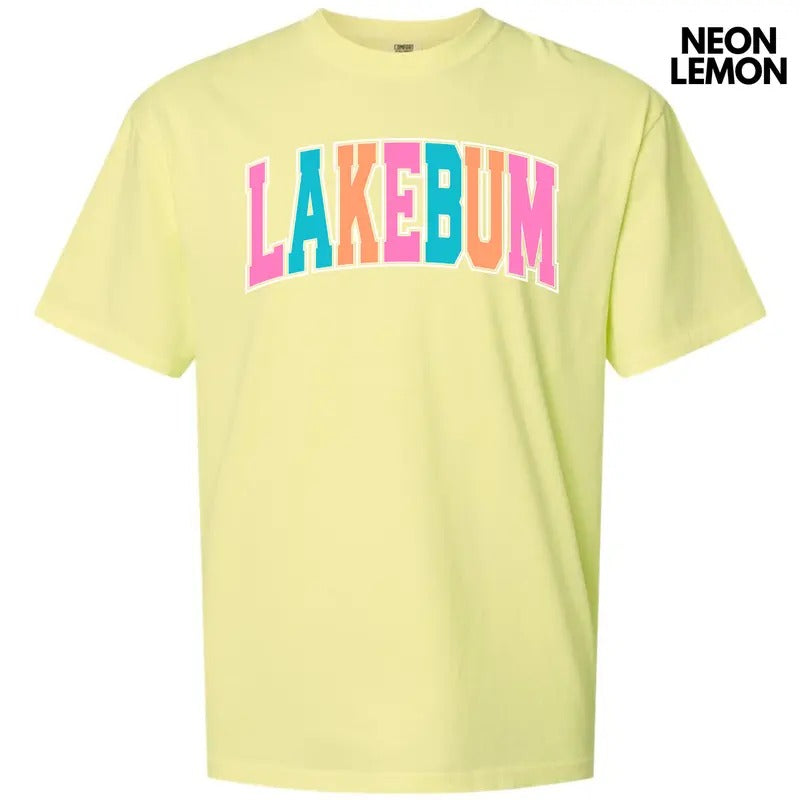 Lake Bum Varsity Letter Comfort Colors T-Shirt 'NLB' Hoodie, Sweatshirt | GrindPrints.com