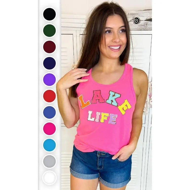 Lake Life Ideal Chenille Tank Top T-Shirts, Hoodie, Sweatshirt | GrindPrints.com