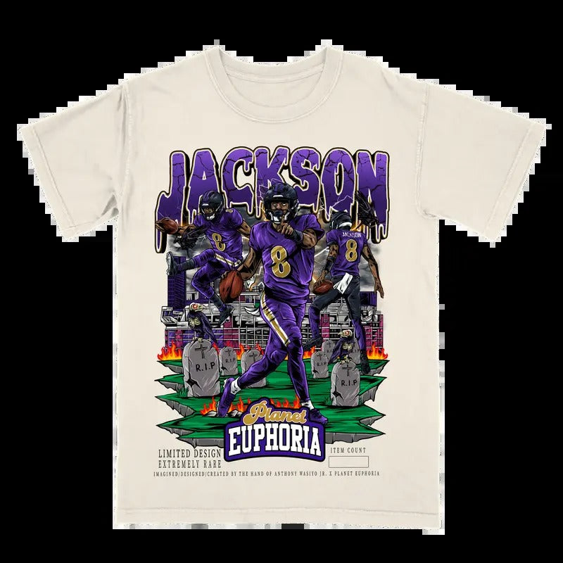 Lamar Jackson V3 Tee Gift For Fan - Men's Casual T-shirt - Menswear Hoodie, Sweatshirt | GrindPrints.com