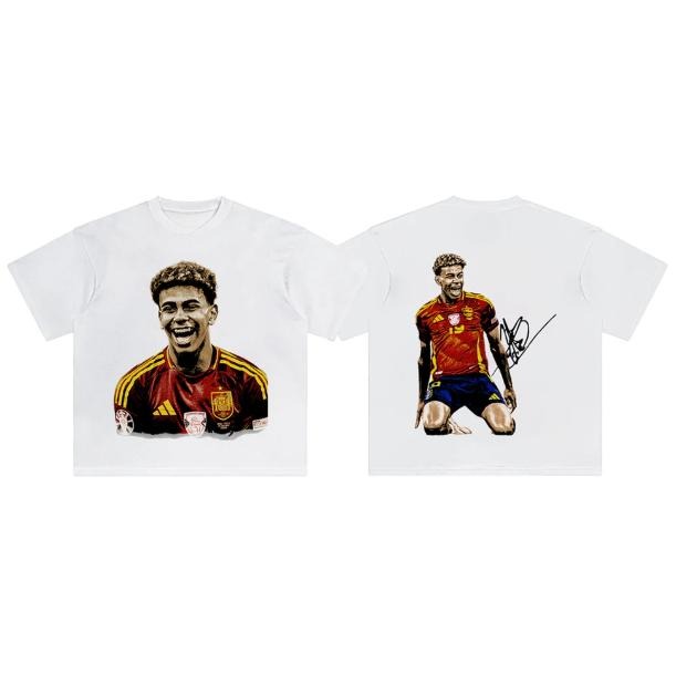 Lamine Yamal Spain T-Shirt, Lamine Yamal 2-Sided Vintage Graphic Tees, Unisex Soccer Shirt, Sport Merch, Gift For Fan,...