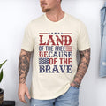 Land of the free because my daddy is brave Shirt, dad Shirt, father Shirt, dad America Shirt, Retro America Shirt, 4th Of...