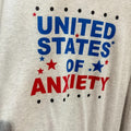 Large Ash United States Of Anxiety Tee Hoodie, Sweatshirt | GrindPrints.com