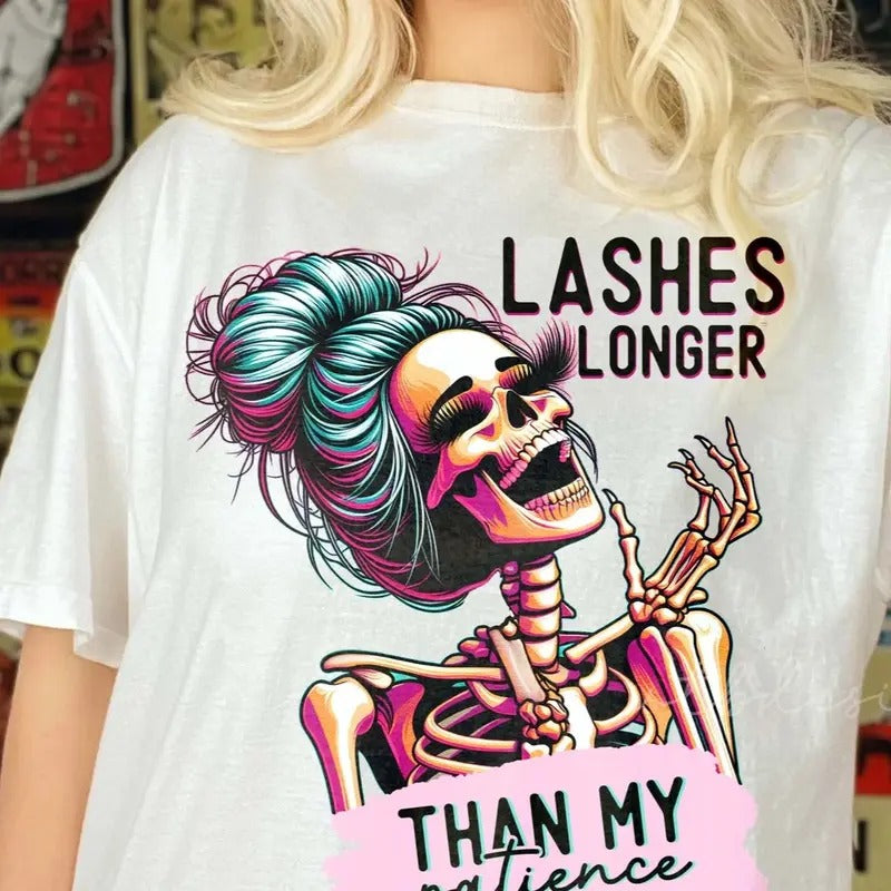 Lashes Longer than my Patience, Funny Tshirt, Trendy Tee, Best Selling Apparel. Hoodie, Sweatshirt | GrindPrints.com