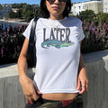 Later Gator Vintage 90s Y2K Baby Tee, Graphic Alligator Retro Style Cropped T Shirt, Funky Fashion Trendy Apparel Hoodie,...