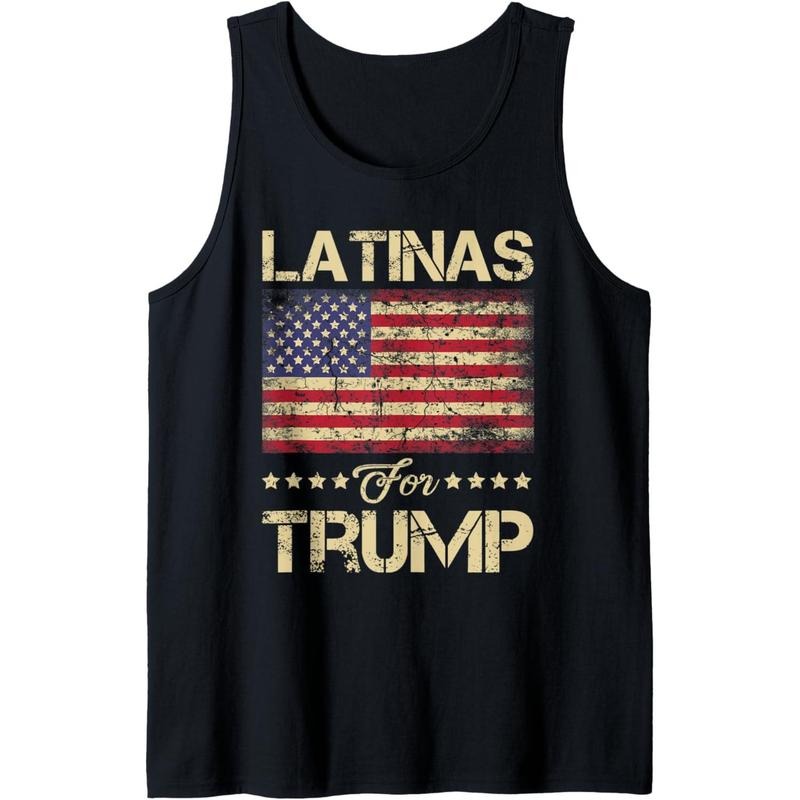 Latinas For Trump Stars and Stripes American Flag Tank Top made in USA T-Shirts, Hoodie, Sweatshirt | GrindPrints.com