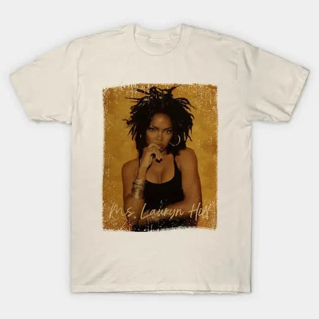 Lauryn Hill T Shirt Vintage Graphic 80s Classic Ms. Lauryn Hill Top Womenswear Hoodie, Sweatshirt | GrindPrints.com