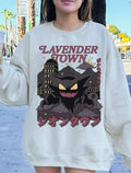 Lavender Town Sweatshirt, Gengar SWEATSHIRTS | Dark Ghost Kaiju Japanese Style SWEATSHIRTS | Japanese Anime Movie Film...